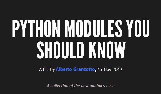 python modules you should know