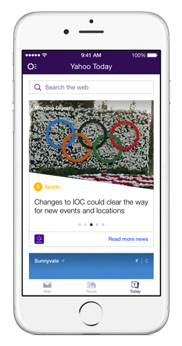 Yahoo Mail App Edit Yahoo Today