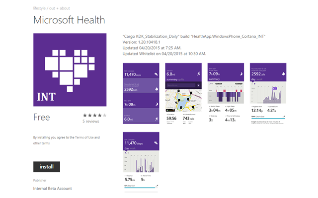 microsoft-health-wp-app