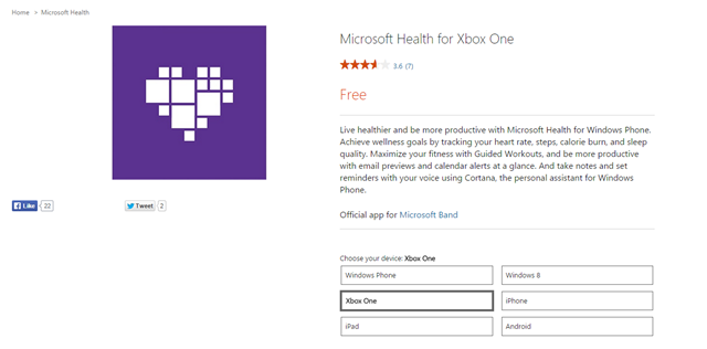 ms-health-xbox-one